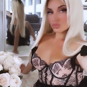 For Love & Lemons Freya Slip in Black